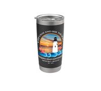 El faro de Yaquina Head, Newport, Oregon Beach, Souvenir Vaso térmico de acero inoxidable de doble pared