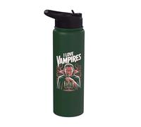 El fascinante diseño de I Love Vampires Stainless Steel Insulated Water Bottle