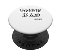 El fascismo es Mala Historia Lección Cita PopSockets PopGrip Adhesivo