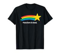 El fascismo es Malo Estrella fugaz Rainbow Camiseta