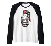 El Feminismo no es frágil como una Flor, como una Bomba Camiseta Manga Raglan