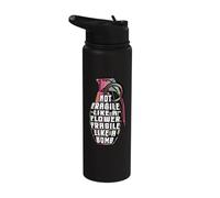 El feminismo no es frágil como una flor, como una bomba Stainless Steel Insulated Water Bottle