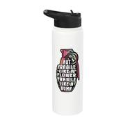 El feminismo no es frágil como una flor, como una bomba Stainless Steel Insulated Water Bottle
