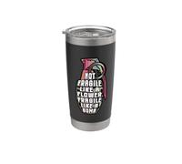 El feminismo no es frágil como una flor, como una bomba Vaso térmico de acero inoxidable de doble pared