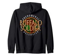 El fenomenal Arte heredado melanado de Buffalo Soldier Sudadera con Capucha