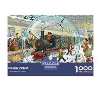 El Ferrocarril Transiberiano está atascado Puzzle De Madera Impermeable DIY Puzzles De 1000 Piezas para Adultos Desafiante Y Estimulante Rompecabezas para Juegos Desafiantes