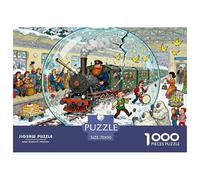 El Ferrocarril Transiberiano está atascado Puzzle De Madera Impermeable Puzzles De 1000 Piezas Regalos para Adultos Colorido Rompecabezas Decoración del Hogar