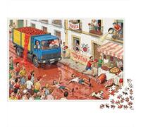 El Festival Español Tomate Street Slide Puzzle De Madera Impermeable DIY Puzzles De 1000 Piezas para Adultos Imposible Rompecabezas Juegos Desafiantes