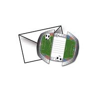 El folato - 8 tarjetas de invitación * estadio de fútbol * para la fiesta y el cumpleaños // Infancia Cumpleaños Niños