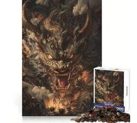 El furioso Ataque de un Antiguo dragón Rompecabezas de 1000 Piezas para Adultos y Adolescentes Ideal para Entrenar la concentración, Relajarse y Disfrutar de la Navidad Bordes Finos (50x75cm)