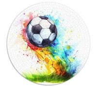 El fútbol 1000p Rompecabezas Redondo Adultos-Niños Jugar al Baloncesto Circular Puzzle Niños: 3D CKunstón Juego Familiar Impossible Regalos 1000pcs (67.5x67.5cm)