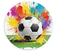 El fútbol 1000p Rompecabezas Redondo Adultos-Niños Jugar al Baloncesto Circular Puzzle Niños: Decoración Hogar Infantil Imposible 3D CKunstón 1000pcs (67.5x67.5cm)