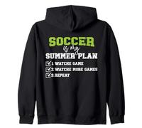 El fútbol es mi Plan de Verano Reloj Fiesta Fan Estilo de Vida Sudadera con Capucha