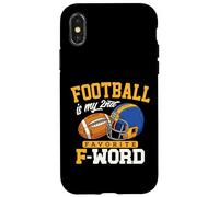 El fútbol es mi Segundo Regalo Divertido Favorito de Touchdown con F Word Carcasa para iPhone X/XS