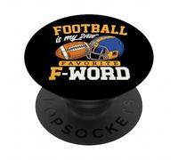 El fútbol es mi Segundo Regalo Divertido Favorito de Touchdown con F Word PopSockets PopGrip Adhesivo