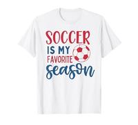 El fútbol es mi Temporada Favorita Motivación para fanáticos Fútbol Niños Chica Camiseta