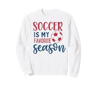 El fútbol es mi Temporada Favorita Motivación para fanáticos Fútbol Niños Chica Sudadera