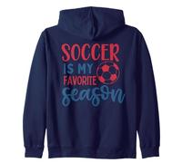 El fútbol es mi Temporada Favorita Motivación para fanáticos Fútbol Niños Chica Sudadera con Capucha