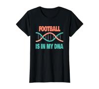 El fútbol está en mi ADN - Futbolista Camiseta gráfica económica, Mujer, Negro, M