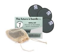 El futuro es Bamboo 14 PCS REUSABLE PADS de maquillaje de bamb | Con bolsa de lavandera lavable | Almohadilla facial reutilizable suave para el