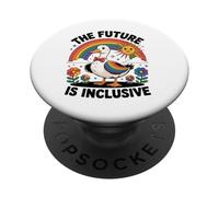 El futuro es inclusivo LGBTQ Progreso Orgullo Igualdad Gay PopSockets PopGrip Adhesivo