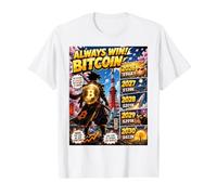 El Futuro es Naranja Bitcoin Siempre GANA Arte criptográfico cómico Camiseta gráfica económica, Hombre, Blanco, S