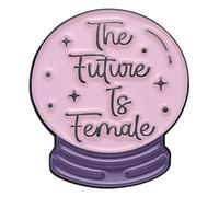 El futuro es pin de esmalte femenino, broches de energía de las niñas, joyería feminismo, Klein, Metal no precioso