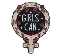 El futuro es pin de esmalte femenino, broches de energía de las niñas, joyería feminismo, Klein, Metal no precioso