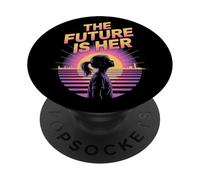 El Futuro es su empoderamiento de Las Mujeres Igualdad de Las Mujeres PopSockets PopGrip Adhesivo