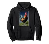 El Gallo - Juego de bingo de lotería mexicana, tarjeta tradicional de gallo Sudadera con Capucha