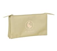 Safta EL GANSO BASICS ARENA - Portatodo Triple, Estuche Infantil, Estuche Niño, Ideal para Niños en Edad Escolar, Cómodo y Versátil, Calidad y Resistencia, 22x3x12 cm