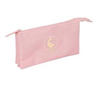 EL GANSO BASICS ROSA - Portatodo Triple, Estuche Infantil, Estuche Niño, Ideal para Niños en Edad Escolar, Cómodo y Versátil, Calidad y Resistencia, 22x3x12 cm