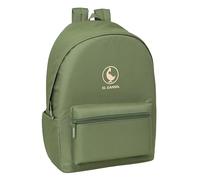 Safta EL GANSO BASICS VERDE - Mochila para Portátil 15.6" y USB, Ideal para Jóvenes de Diferentes Edades, Tejido Reciclado, Cómoda y Versátil, Calidad y Resistencia, 31x18x44 cm