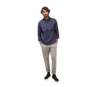 El Ganso Camisa Polera Algodón Lino Cuello Italiano Marino
