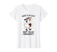 El Ganso de la Iglesia del Cristianismo no es lo Suficientemente Tonto Divertido Camiseta gráfica económica, Mujer, Blanco, XS