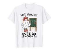 El Ganso del Estudiante Escolar no es lo Suficientemente Tonto Divertido Camiseta gráfica económica, Hombre, Blanco, XL