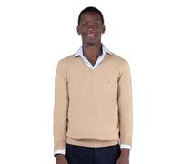 El Ganso Jersey Cuello Pico Coderas Camel