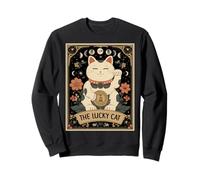 El Gato de la Suerte Maneki Neko Tarot japonés Luna Bruja Sudadera