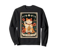 El Gato de la Suerte Maneki Neko Tarot japonés Luna Bruja Sudadera
