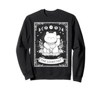 El Gato de la Suerte Maneki Neko Tarot japonés Luna Bruja Sudadera