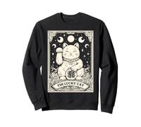El Gato de la Suerte Maneki Neko Tarot japonés Luna Bruja Sudadera