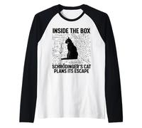 El Gato de Schrodinger planea su Fuga Camiseta Manga Raglan