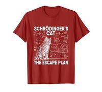 El Gato de Schrödinger, el Plan de Escape, Divertido Profesor de Ciencias Camiseta, Hombre, Arándano, 3XL