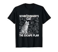 El Gato de Schrödinger, el Plan de Escape, Divertido Profesor de Ciencias Camiseta, Hombre, Negro, 3XL