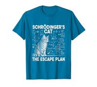 El Gato de Schrödinger, el Plan de Escape, Divertido Profesor de Ciencias Camiseta, Hombre, Zafiro, 3XL