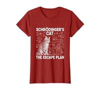 El Gato de Schrödinger, el Plan de Escape, Divertido Profesor de Ciencias Camiseta, Mujer, Arándano, 3XL