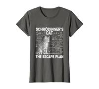 El Gato de Schrödinger, el Plan de Escape, Divertido Profesor de Ciencias Camiseta, Mujer, Asfalto, 3XL
