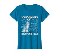 El Gato de Schrödinger, el Plan de Escape, Divertido Profesor de Ciencias Camiseta, Mujer, Zafiro, 3XL