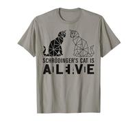El gato de Schrödinger está vivo y muerto poligonal geométrico Camiseta