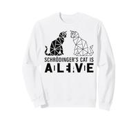 El Gato de Schrödinger está Vivo y Muerto Poligonal geométrico Sudadera